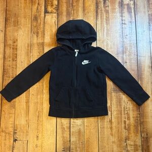 Nike sweatshirt hoodie size 7 Black Full-Zip Hoodie unisex cotton